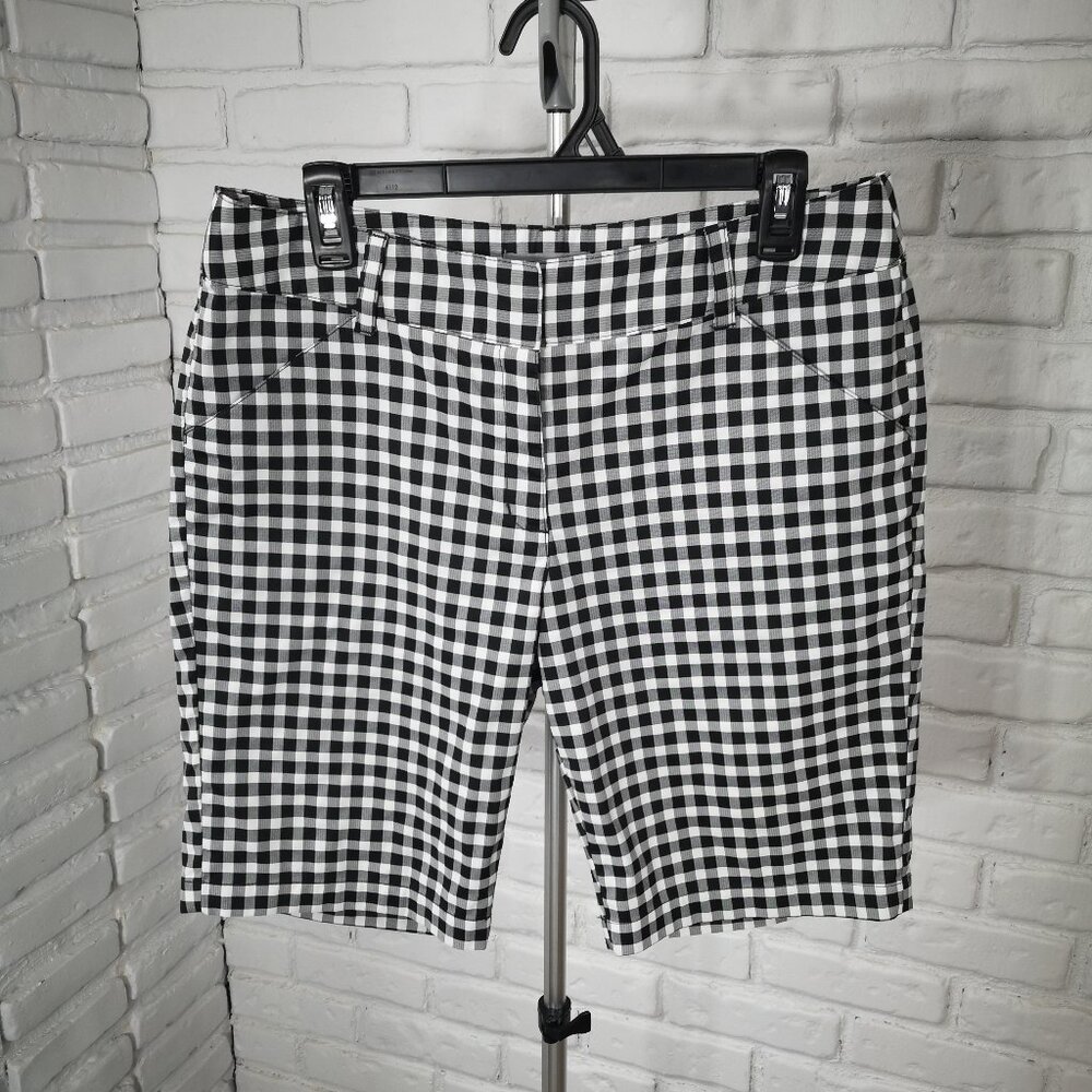 Callaway Black and White Gingham Golf Bermuda Shorts